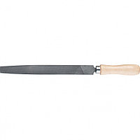 Напильник, 250 мм, плоский, деревянная ручка// СИБРТЕХ