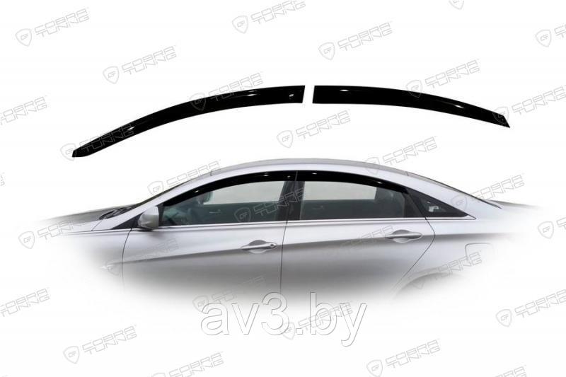 Ветровики Hyundai Sonata 6 2009/ Хендай Соната (Cobra Tuning/Command)