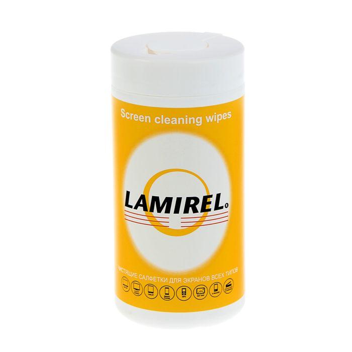 Чистящие салфетки для экранов всех типов Lamirel в тубе (цена с НДС)