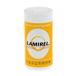 Чистящие салфетки для экранов всех типов Lamirel в тубе (цена с НДС)