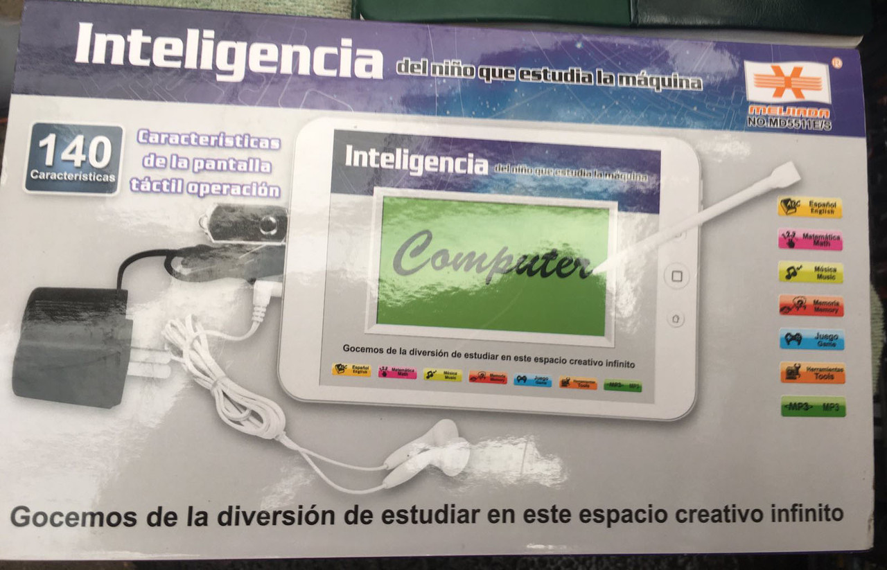 Детский развивающий компьютер (iPad, сенсорный) англо-испанский MD5511E/S - фото 1 - id-p123451867