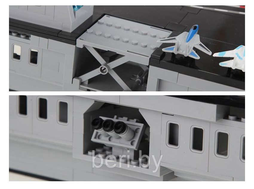 113 Конструктор Brick (Брик) "Авианосец" 990 деталей, аналог LEGO (Лего) - фото 4 - id-p123459259