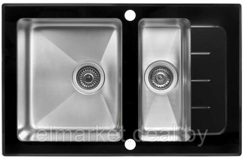 Мойка кухонная ZorG GS 7850-2 черный - фото 1 - id-p119961902