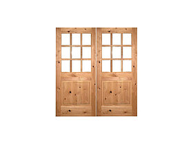 Дверной блок входной Двойной с остеклением, коробкой, замком и фурнитурой, РОССИЯ. Ширина, мм: 1620