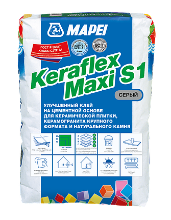 Эластичная клеевая смесь Keraflex maxy S1 серый 25 кг., фото 2