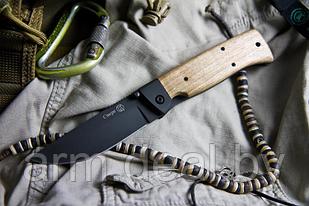 Нож складной СТЕРХ сталь Х12МФ  (вороненный, дерево/стальные притины)