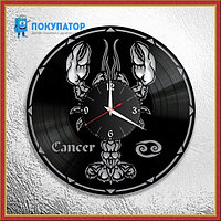 Оригинальные часы из виниловых пластинок "Рак". ПОД ЗАКАЗ 1-3 дня