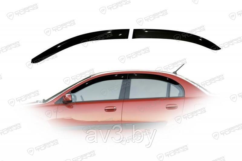 Ветровики Kia Rio 2 седан 2005-2011/Pride седан 2005-2009/ Киа Рио (Cobra Tuning) - фото 1 - id-p60447584