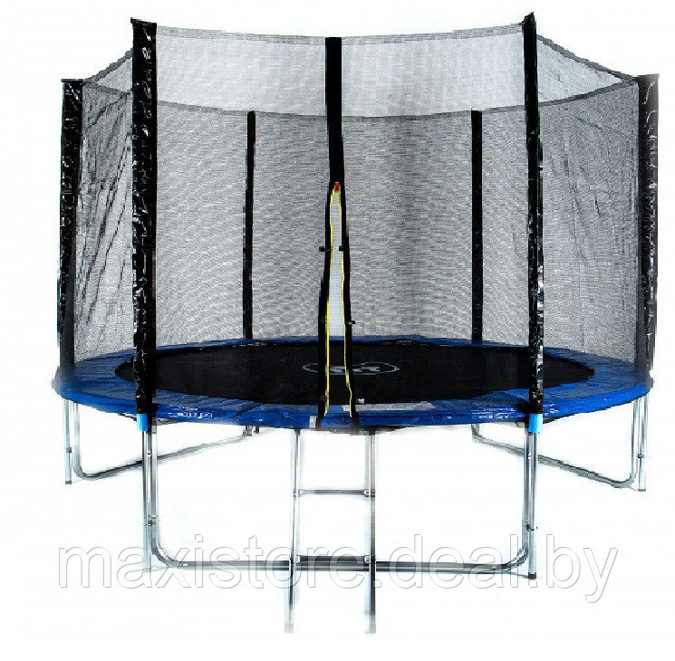 Батут Fitness Trampoline 10 FT Extreme - 3,12 м с внешней сеткой и лестницей - фото 1 - id-p123486323