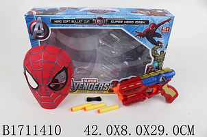 Игровой набор супергероя - Спайдермен (человек паук) маска, пистолет, MJ669-B01A