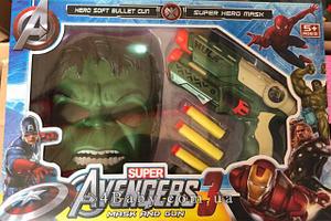 Игровой набор супергероя - ХАЛКА маска, пистолет, MJ669-B04