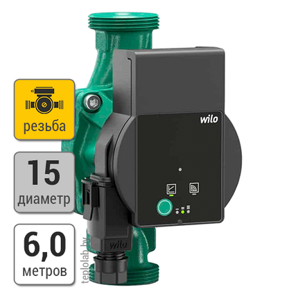 Wilo Atmos PICO 15/1-6 130, 220 В циркуляционный насос, фото 2