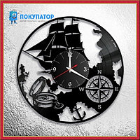 Оригинальные часы из виниловых пластинок "Море". ПОД ЗАКАЗ 1-3 дня