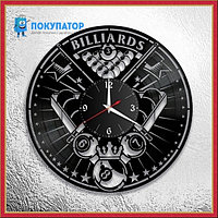 Оригинальные часы из виниловых пластинок "Бильярд". ПОД ЗАКАЗ 1-3 дня