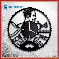 Оригинальные часы из виниловых пластинок "Парикмахерская (Барбершоп)". ПОД ЗАКАЗ 1-3 дня
