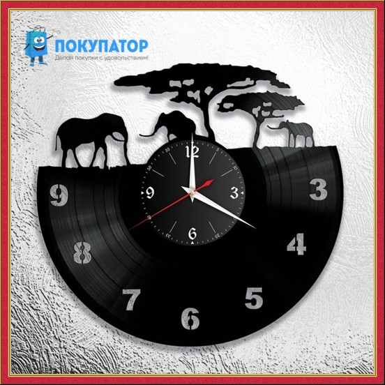 Оригинальные часы из виниловых пластинок "Африка". ПОД ЗАКАЗ 1-3 дня