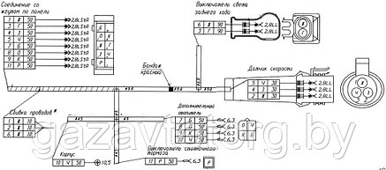 Проводка ГАЗ-3302 Бизнес датчика спидометра и света заднего хода (жгут №168) (5-ти конт.), 2705.3724168-10, фото 2