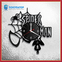 Оригинальные часы из виниловых пластинок "Человек-паук". ПОД ЗАКАЗ 1-3 дня