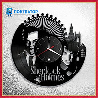 Оригинальные часы из виниловых пластинок "Шерлок Холмс". ПОД ЗАКАЗ 1-3 дня