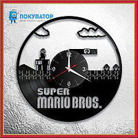Оригинальные часы из виниловых пластинок "Марио". ПОД ЗАКАЗ 1-3 дня