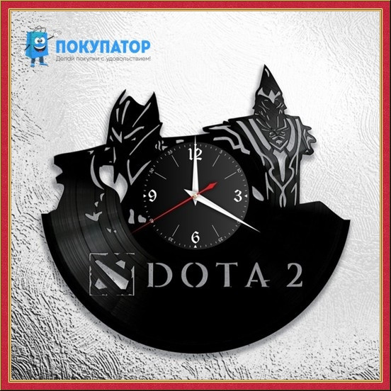 Оригинальные часы из виниловых пластинок "Дота". ПОД ЗАКАЗ 1-3 дня