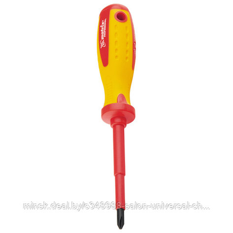 Отвертка диэлектрическая PH2*100mm, CrV, до 1000В, двухкомпонентная рукоятка Сибртех, фото 2