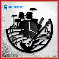 Оригинальные часы из виниловых пластинок "Музыка - 5". ПОД ЗАКАЗ 1-3 дня