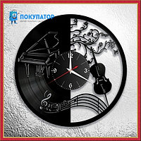 Оригинальные часы из виниловых пластинок "Музыка - 3". ПОД ЗАКАЗ 1-3 дня