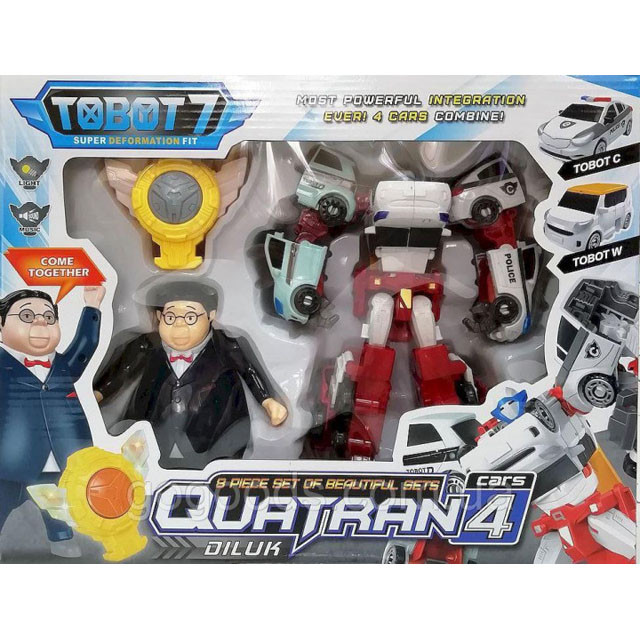 Трансформер Tobot 7 Кватран Quatran 4 с героями (свет, звук) Q1907 - фото 2 - id-p123531897