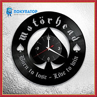 Оригинальные часы из виниловых пластинок "Motorhead - 2". ПОД ЗАКАЗ 1-3 дня
