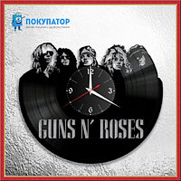 Оригинальные часы из виниловых пластинок "Guns and Roses - 1". ПОД ЗАКАЗ 1-3 дня