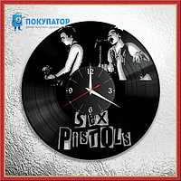 Оригинальные часы из виниловых пластинок "Sex Pistols". ПОД ЗАКАЗ 1-3 дня