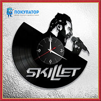 Оригинальные часы из виниловых пластинок "Skillet". ПОД ЗАКАЗ 1-3 дня