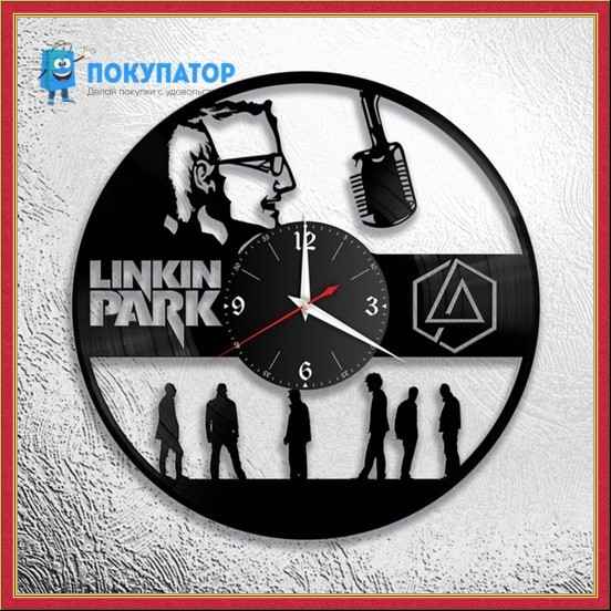 Оригинальные часы из виниловых пластинок "Linkin Park - 2". ПОД ЗАКАЗ 1-3 дня
