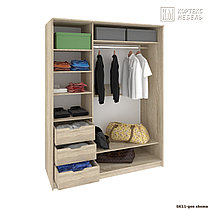 Шкаф-купе ШК11-450 (1,75м) Сенатор классика - 2 зеркала (варианты цвета) Кортекс-Мебель, фото 2