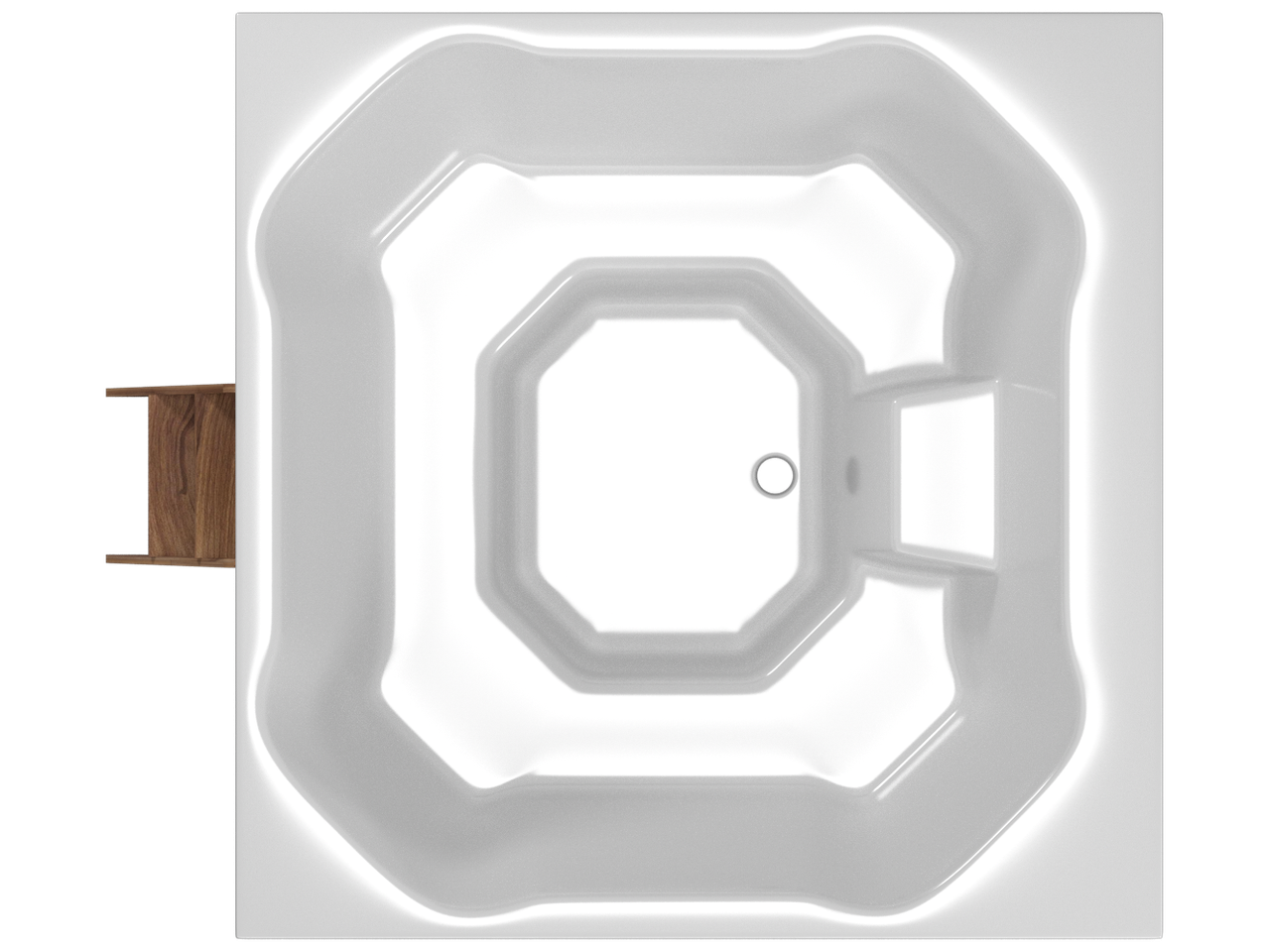 Купель композитная квадратная «QUATTRO COLD» термососна - фото 2 - id-p123629651