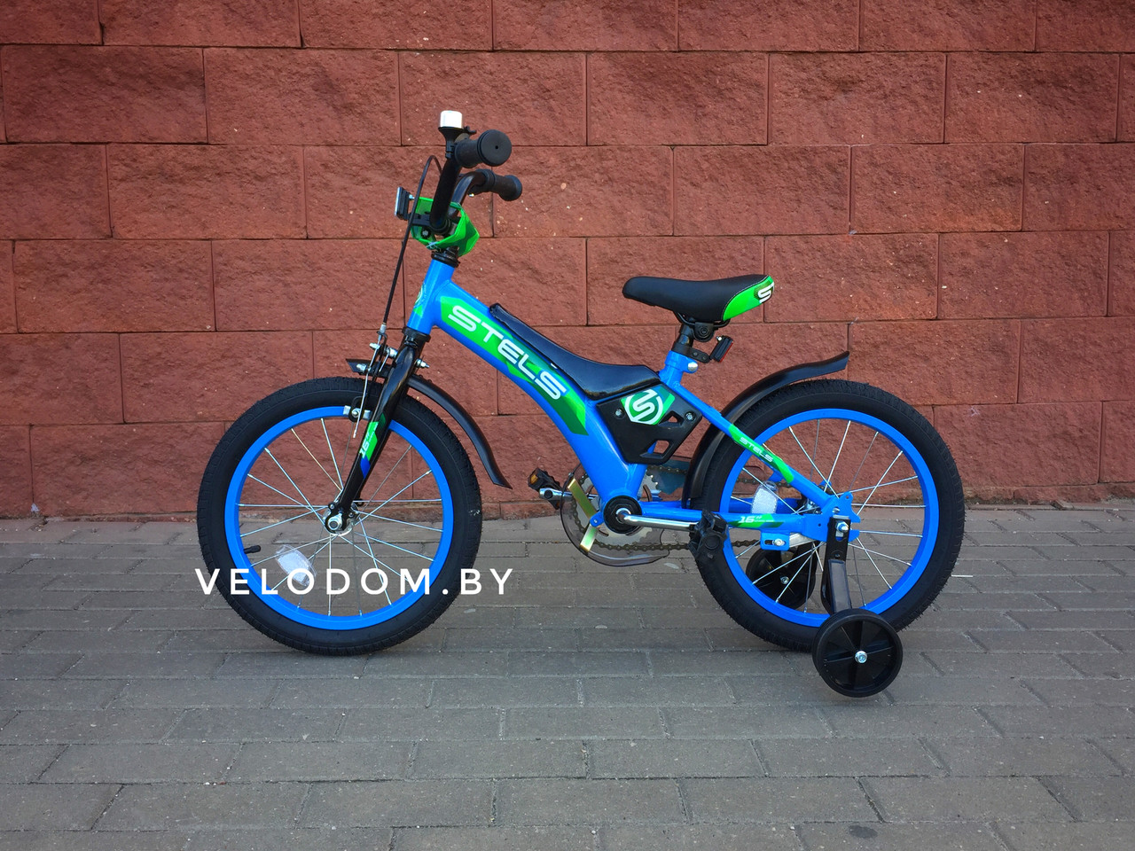 Велосипед детский Stels Jet 16" Z010 голубой/зеленый