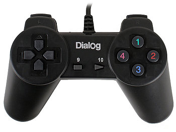 GP-A01 Action - 10 кнопок, USB, черный Геймпад DIALOG