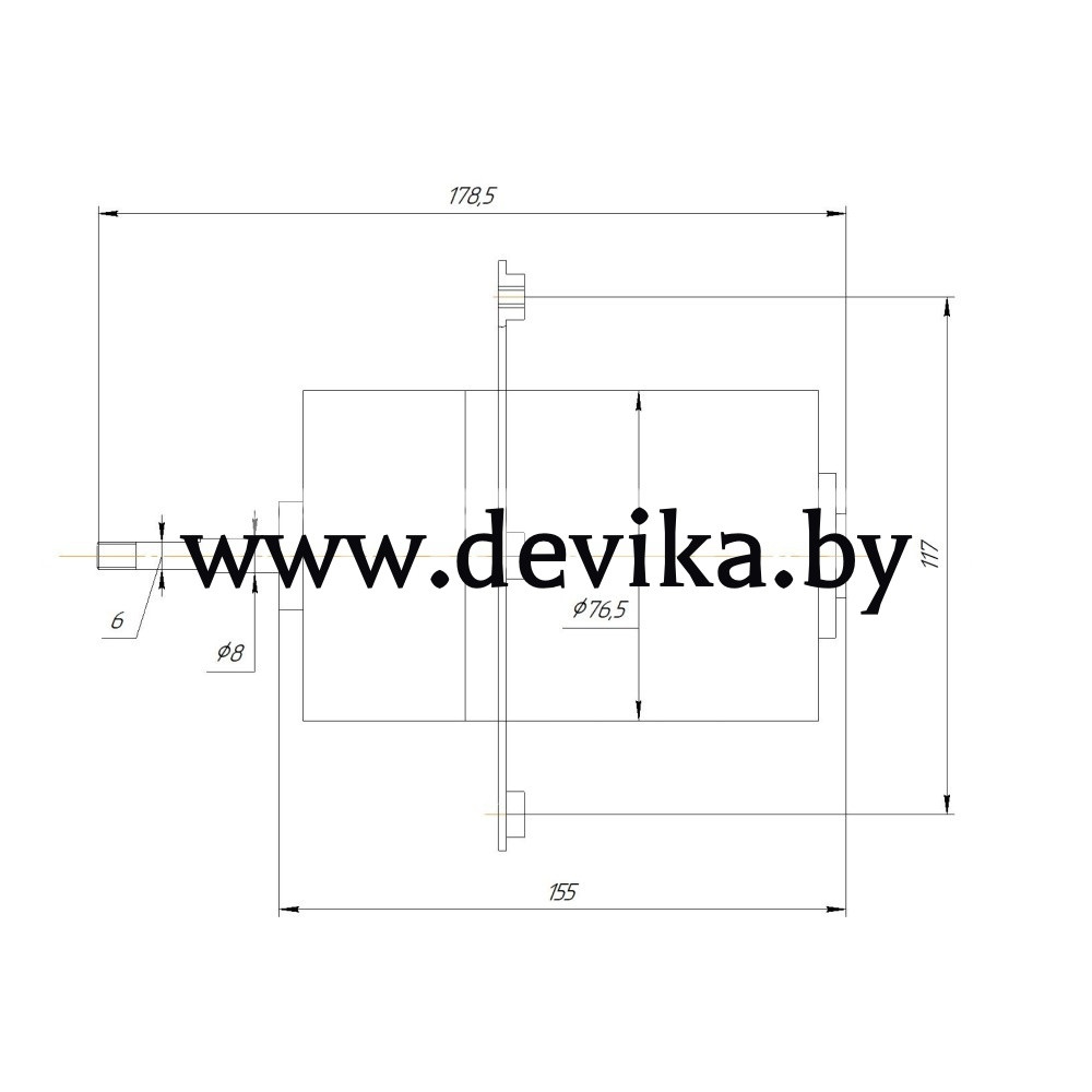 Электромотор осевой 120W, 24V - фото 2 - id-p123657375