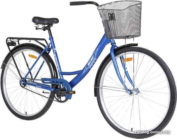 Женский велосипед для города и туризма Aist 28-245 С КОРЗИНОЙ синий