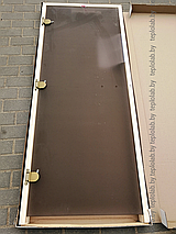 Дверь для бани стеклянная Везувий, бронза матовая, 700х1800, фото 3