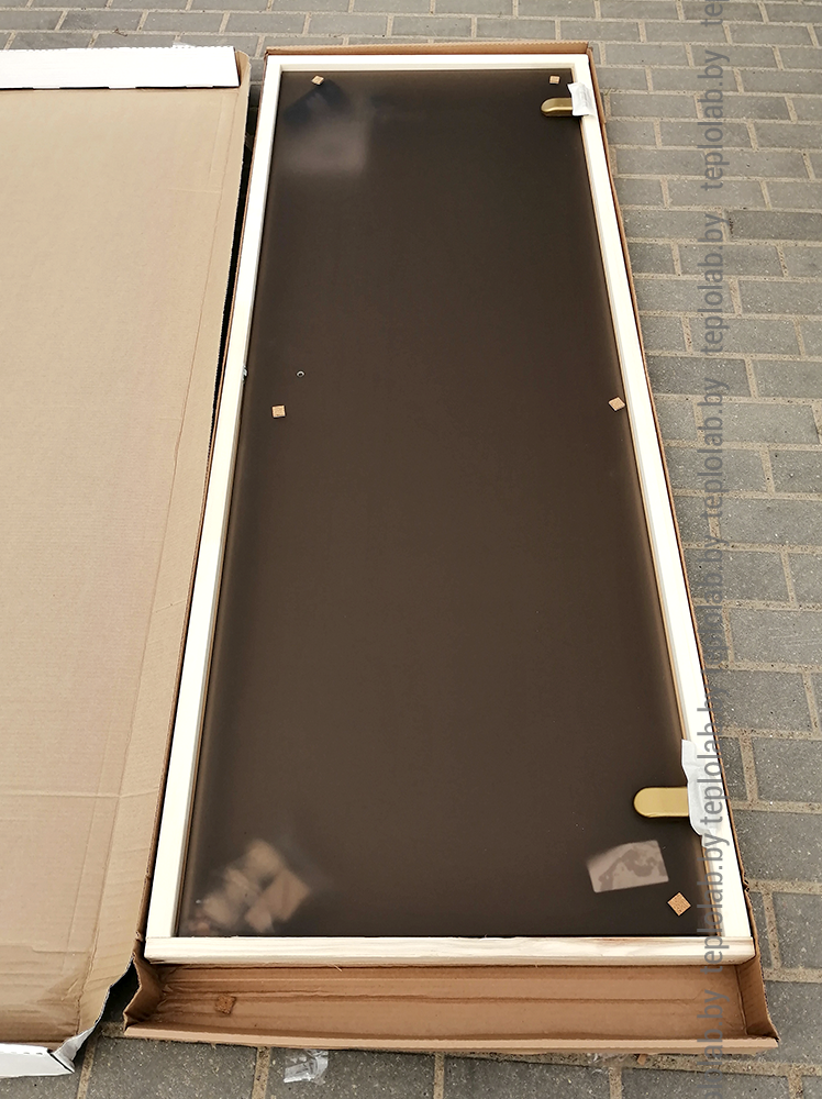 Дверь стеклянная для бани АКМА, бронза матовая, 800x1900 - фото 5 - id-p117694096
