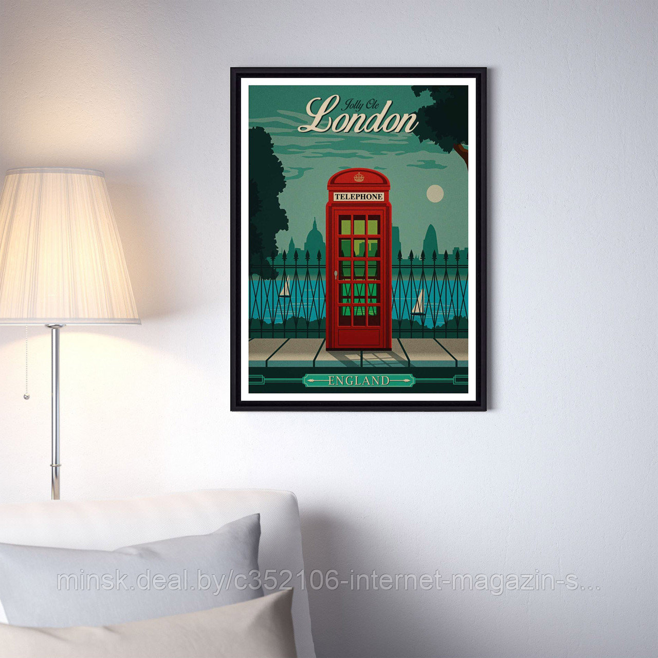 Ретро постер (плакат) "Лондон" на стену для интерьера. Любые размеры - фото 2 - id-p123683209