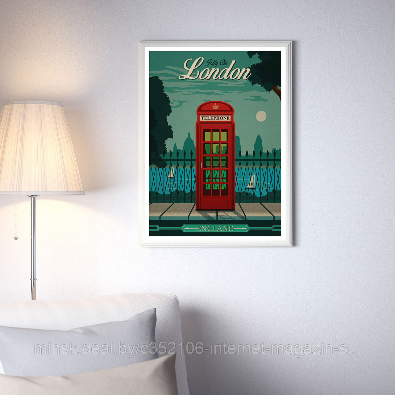 Ретро постер (плакат) "Лондон" на стену для интерьера. Любые размеры - фото 3 - id-p123683209