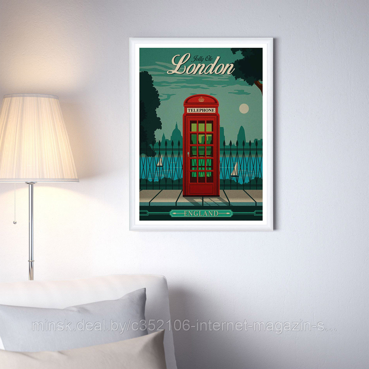 Ретро постер (плакат) "Лондон" на стену для интерьера. Любые размеры - фото 4 - id-p123683209