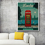 Ретро постер (плакат) "Лондон" на стену для интерьера. Любые размеры, фото 5