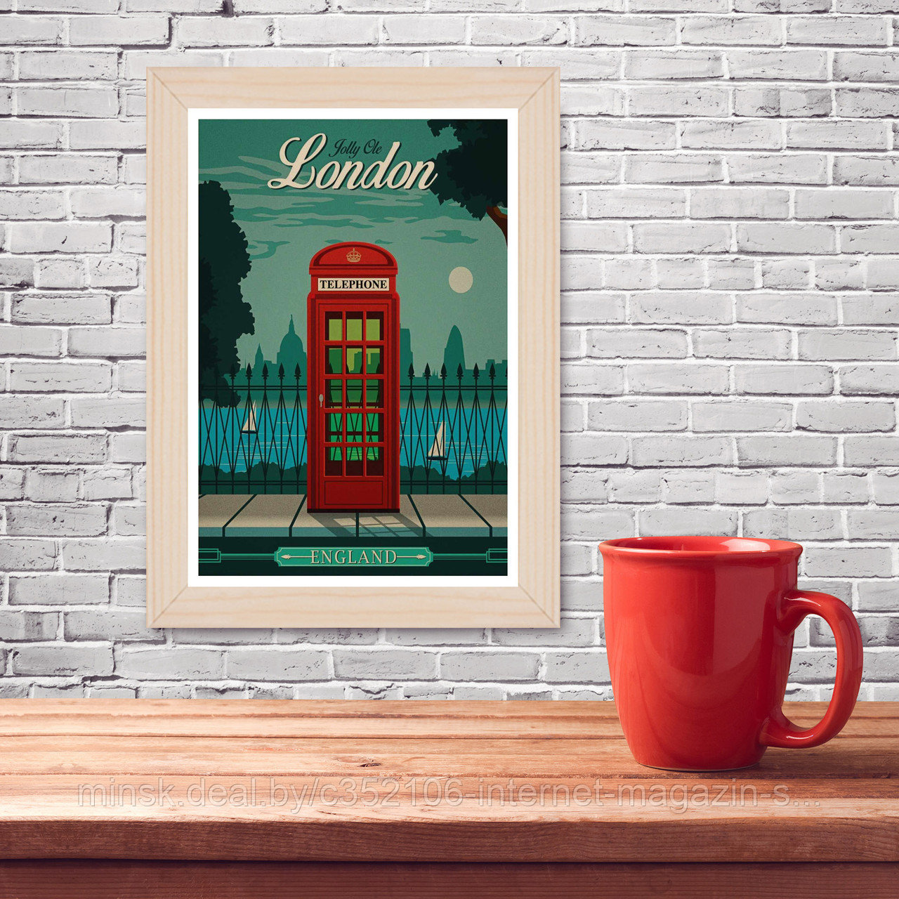 Ретро постер (плакат) "Лондон" на стену для интерьера. Любые размеры - фото 7 - id-p123683209