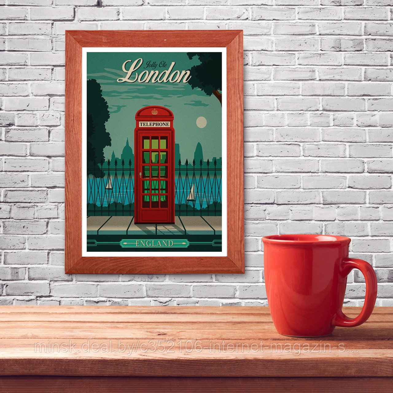 Ретро постер (плакат) "Лондон" на стену для интерьера. Любые размеры - фото 8 - id-p123683209
