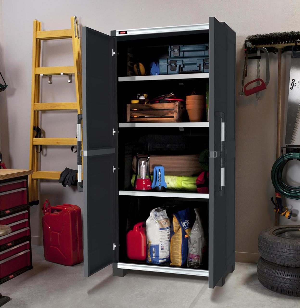Шкаф пластиковый высокий XL GARAGE KETER, черный - фото 6 - id-p122721954
