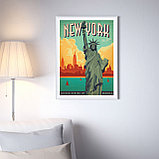 Ретро постер (плакат) "Нью Йорк" на стену для интерьера. Любые размеры, фото 3